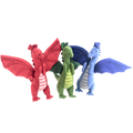 Papoose Toys Papoose Toys Large Dragons 3pc