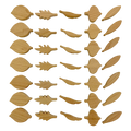 Papoose Toys Papoose Toys Mini Natural Leaf Shapes 35pc