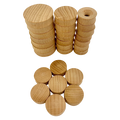 Papoose Toys Papoose Toys Mini Natural Rounds 28pc