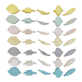 Papoose Toys Papoose Toys Mini Pastel Leaf Shapes 35pc