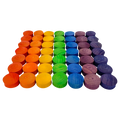 Papoose Toys Papoose Toys Mini Rainbow Convex 49pc