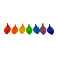 Papoose Toys Papoose Toys Mini Rainbow Leaf Bowls 7pc