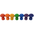 Papoose Toys Papoose Toys Mini Rainbow Mushroom 7pc