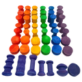 Papoose Toys Papoose Toys Mini Rainbow Spools 49pc