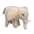 Papoose Toys Papoose Toys White Elephant Blue Stitching