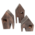 Papoose Toys Papoose Toys Wood Block Houses 3pc