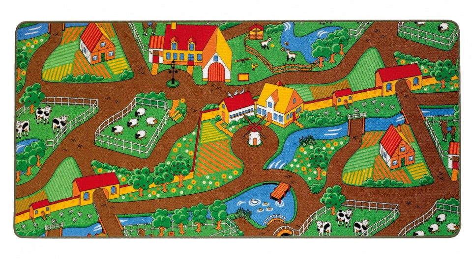 Speelkleed duoplay omkeerbaar stad en boerderij, 67x100cm