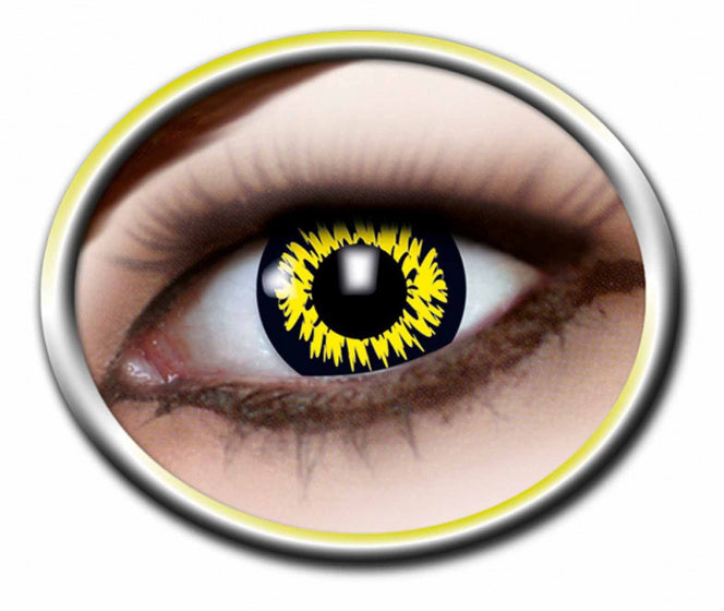contactlenzen Werewolf siliconen zwart/geel