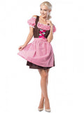 dirndl Anne-Ruth dames polyester roze/bruin mt XXL