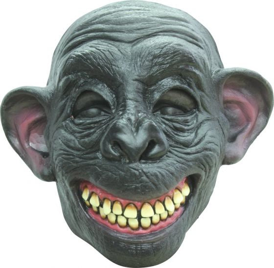 gezichtsmasker Chimpansee Happy latex zwart one-size