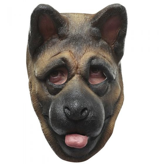 gezichtsmasker Duitse Herder latex bruin one-size