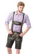 lederhosen Max short heren polyester zwart mt M