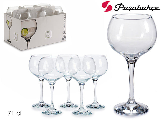 glazenset Gin Tonic 710 ml glas transparant 6-delig
