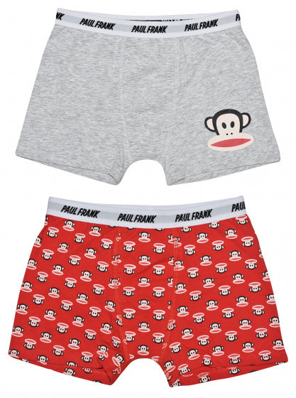 Paul frank Ondergoed set junior grijs/rood 2 stuks mt 8 jaar