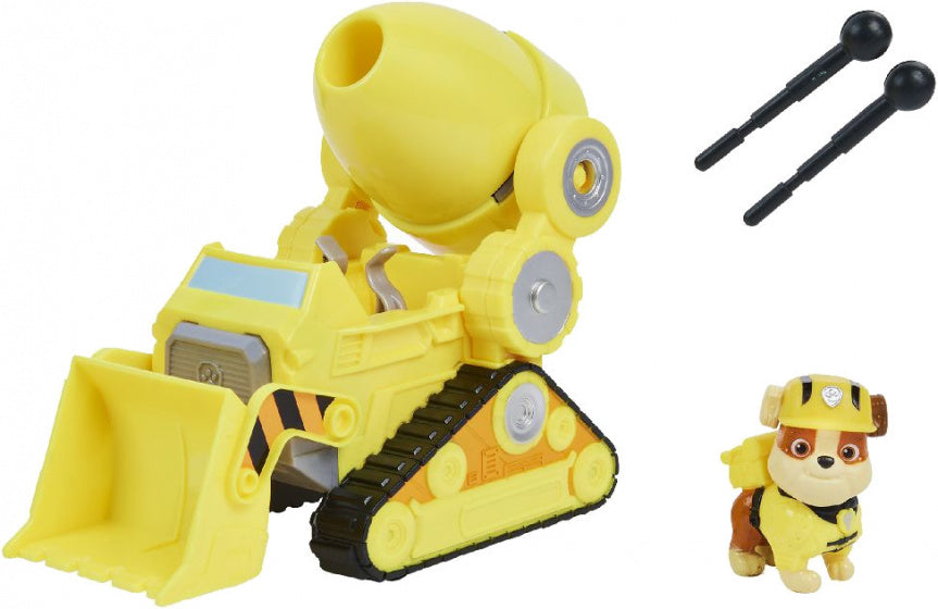speelgoedauto Paw Patrol Rubble junior geel 4-delig