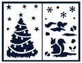stencil kerstmis 16 x 25 cm papier wit 2-delig