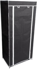 kledingopberger Fabric 148 x 70 cm staal/textiel zwart
