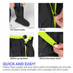 overschoenen Drip Drop polyester zwart/geel maat L