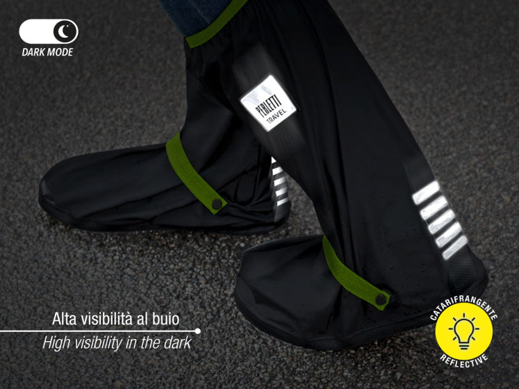 overschoenen reflecterend PVC zwart/geel maat 36-39