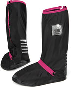 overschoenen reflecterend PVC zwart/roze maat 36-39