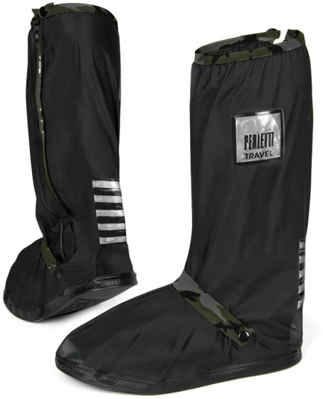 overschoenen reflecterend PVC zwart/legergroen maat 40-42