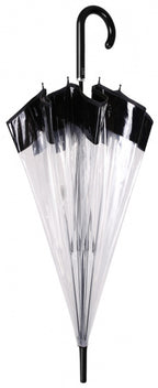 paraplu automatisch dames 89 cm transparant/zwart