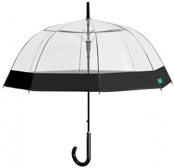 paraplu automatisch dames 89 cm transparant/zwart
