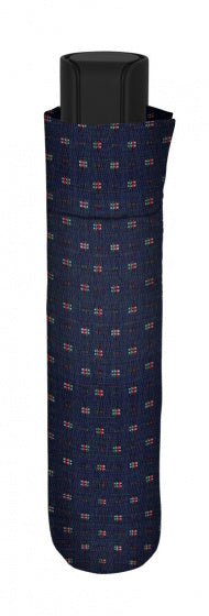 paraplu heren 96 cm polyester/staal blauw