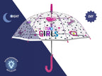 paraplu Hey Girls 74 cm microfiber transparant
