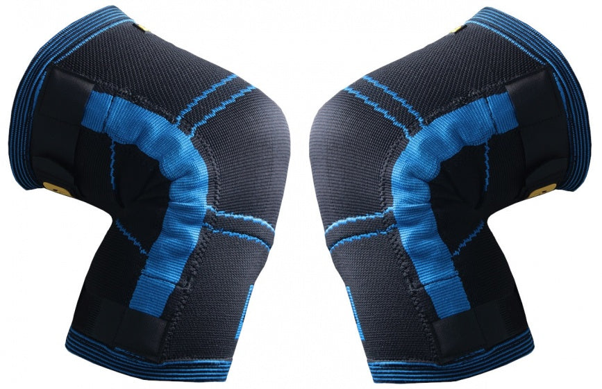 kniebandage Compression unisex blauw per set maat L