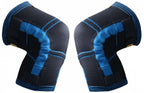 kniebandage Compression unisex blauw per set maat S