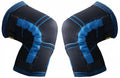 kniebandage Compression unisex blauw per set maat XL