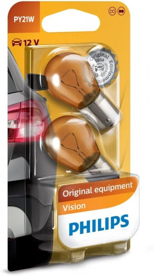 Philips kugellampe lamp 21w blister of 2 yellow
