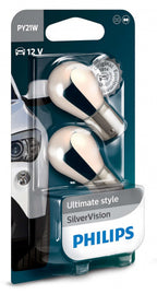 Philips kugellampe lamp 12 21 silver vision blister of 2