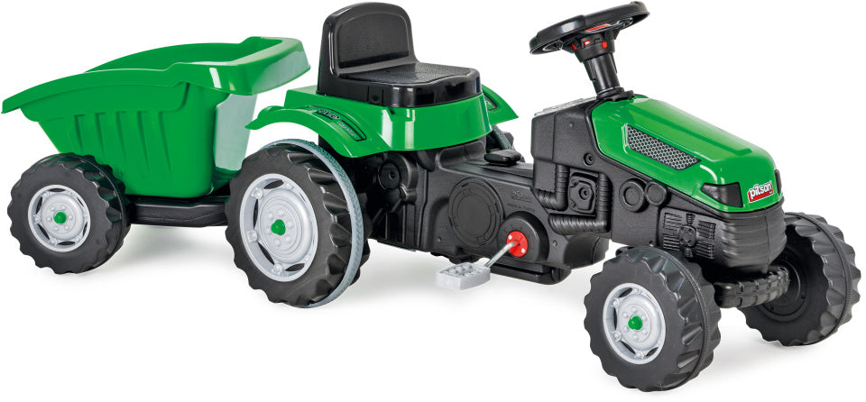 Amigo Active traptractor met aanhanger groen/zwart