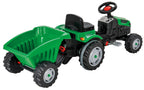 Amigo Active traptractor met aanhanger groen/zwart