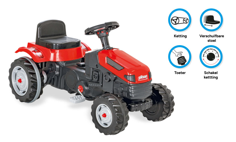 Amigo Active traptractor rood/zwart