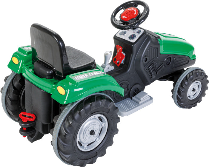 Amigo Mega accuvoertuig traptractor 12V groen/zwart