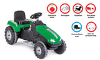 Amigo Mega accuvoertuig traptractor 12V groen/zwart