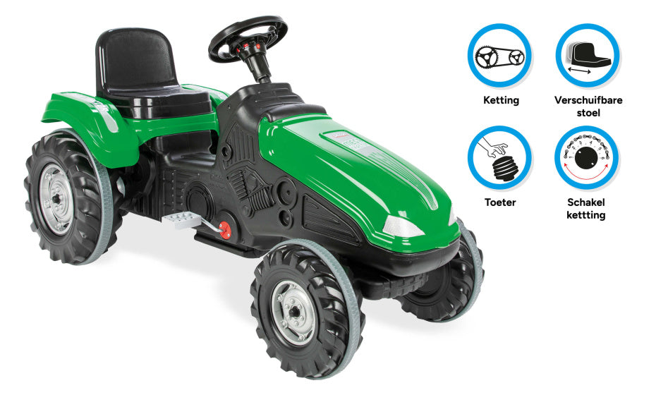 Amigo Mega traptractor groen/zwart