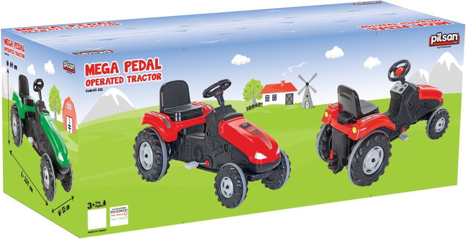 Amigo Mega traptractor rood/zwart