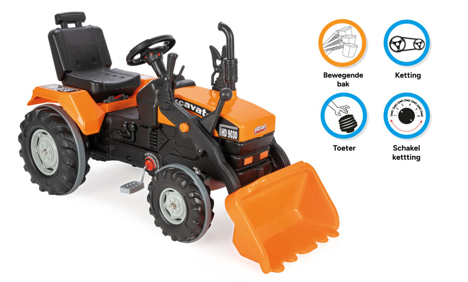 Amigo Super HD 9030 traptractor met voorlader oranje/zwart
