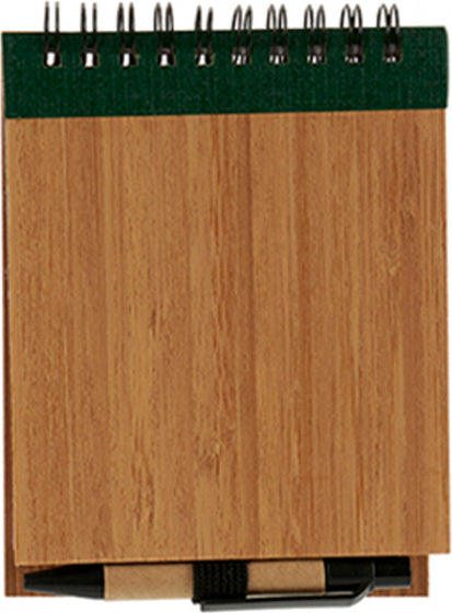 notitieboek gelinieerd 10 x 13 cm bamboe groen 2-delig