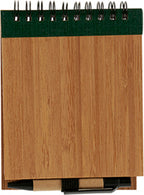 notitieboek gelinieerd 10 x 13 cm bamboe groen 2-delig
