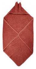 badcape junior 83 x 83 cm katoen donkerrood