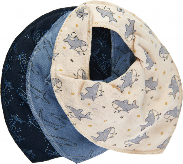 slabbetjes Oceaan jongens katoen one-size 3 stuks