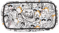 etui met siliconen paneel troll 23 x 13 cm zwart/wit