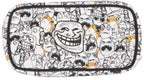 etui met siliconen paneel troll 23 x 13 cm zwart/wit