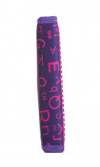 etui met siliconen zijkant en pixels 19 cm fuchsia/paars