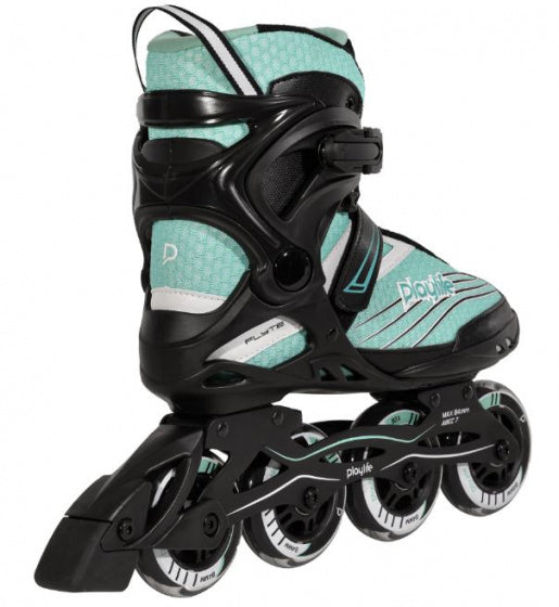 Playlife Inline skates Flyte Teal 84 softboot 82A zwart/blauw mt 41